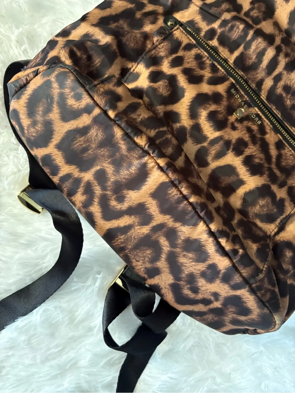 Michael kors Kelsey nylon backpack leopard print